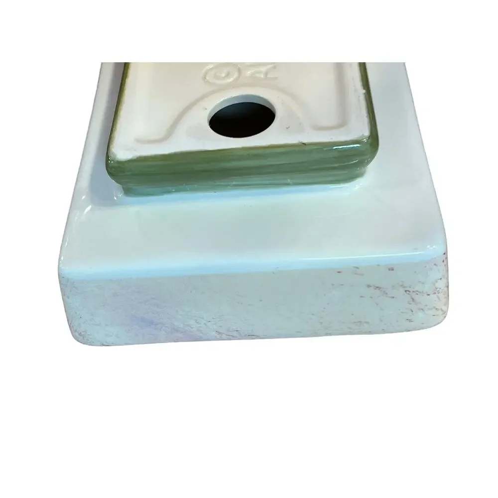 Y2K Allure Ceramic Love‎ Quote on Soap Dish Pink Green Beige Bathroom Decor 2006